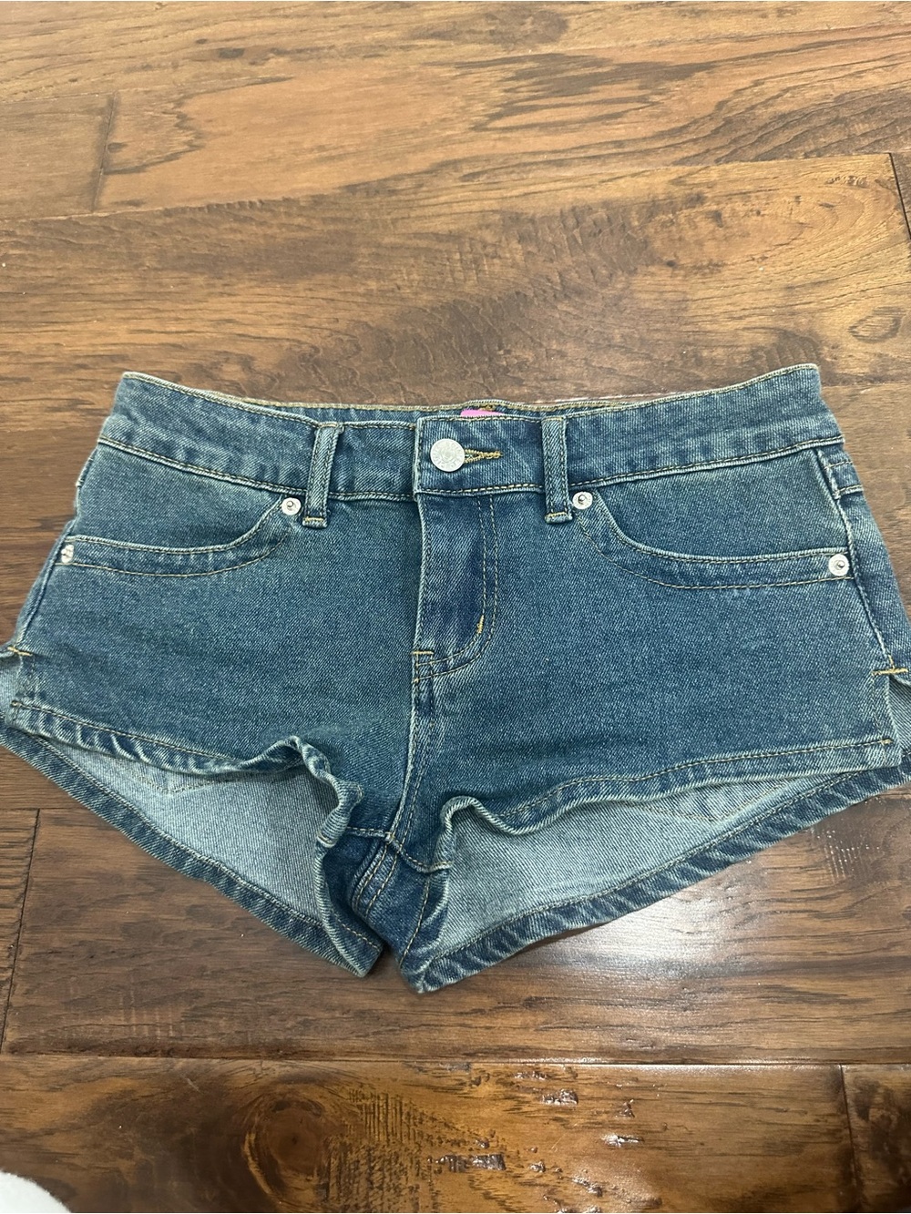 Edikted Women's Low-Rise Denim Shorts - Blue - Picture 3 of 4